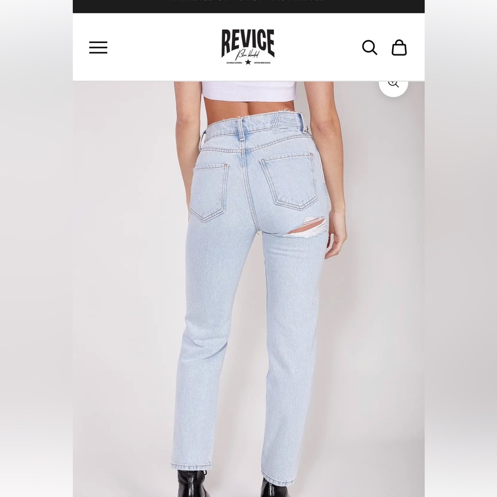 REVICE Light Blue Straight Leg Jeans